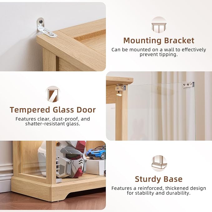 LELELINKY Farmhouse Display Cabinet - Image 5