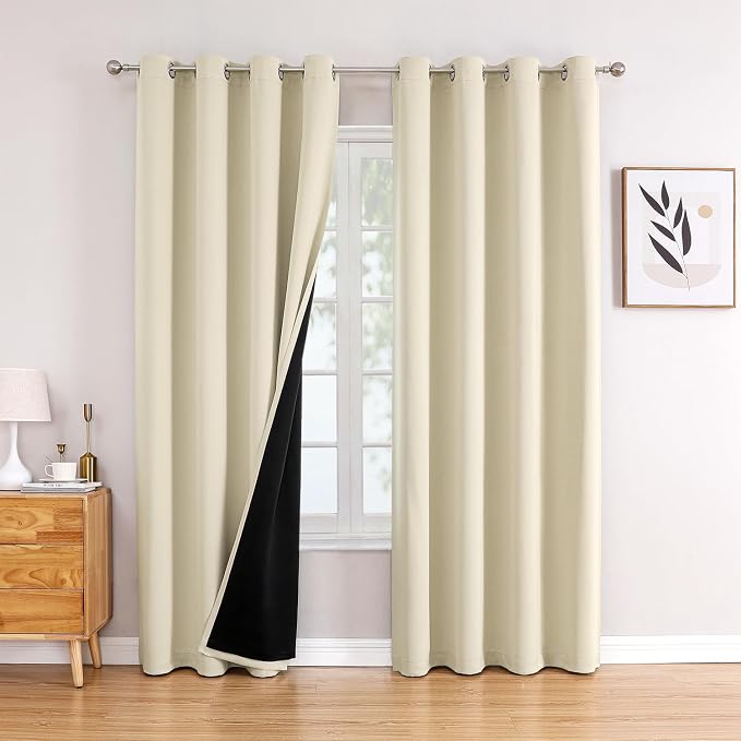 ChrisDowa 100% Blackout Curtains 72 inch Long by ChrisDowa