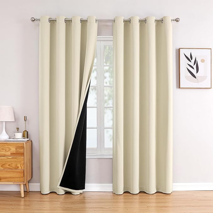 ChrisDowa 100% Blackout Curtains 80 inch Long by ChrisDowa