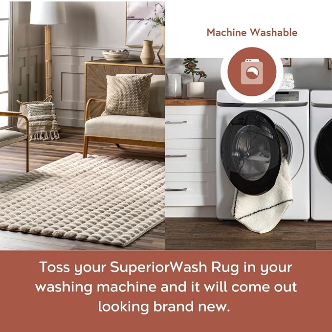 nuLOOM 2' x 8' Cozy Plush SuperiorWash Area Rug, Machine Washable, Soft Fluffy - Image 3