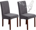 Genina Waterproof Chair Covers for Dining Room Set of 2, Stretch Jacquard by Genina