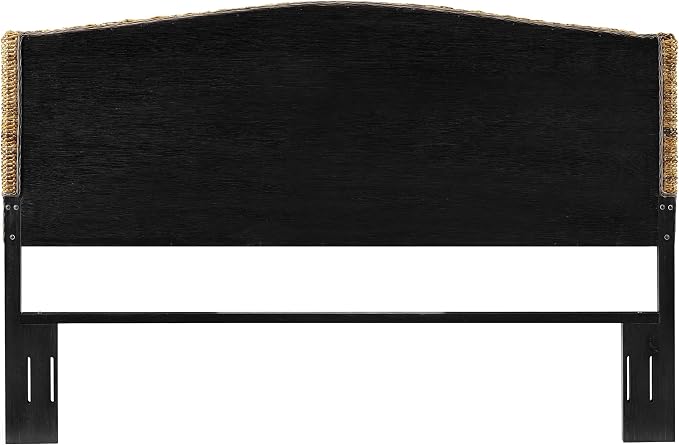 Crosley Furniture Serena Handwoven Natural Fiber Rattan Bed Headboard, Banana - Image 4