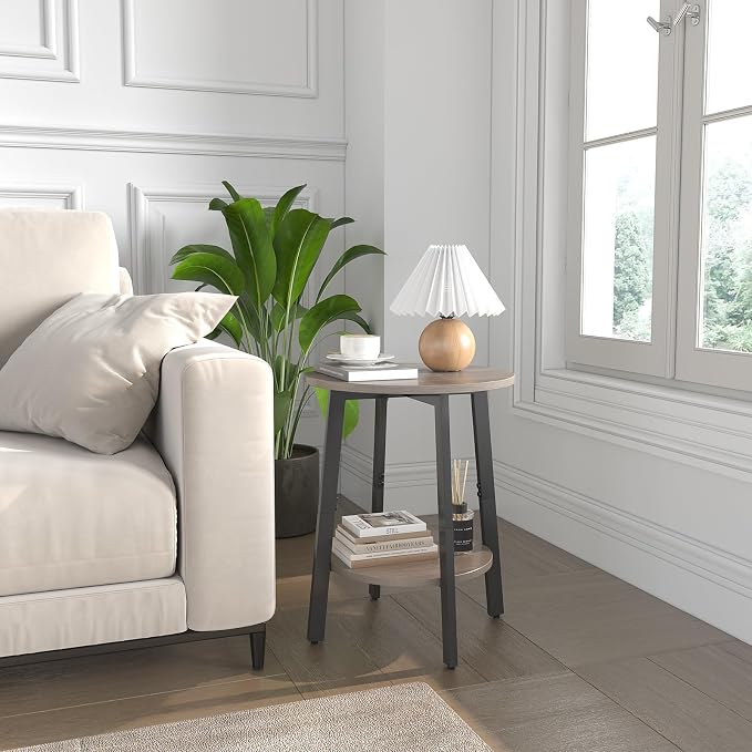 sthmec Side Table, Small Round End Table - Image 4