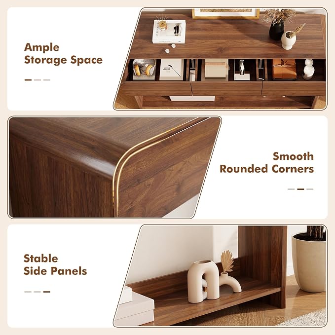 Nasonet Mid Century Modern Console Table, Entryway Table - Image 3