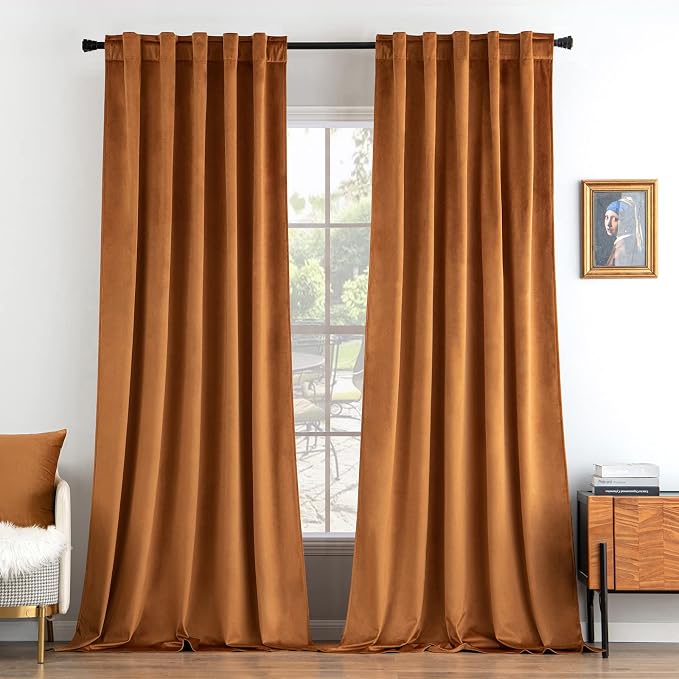 MIULEE Velvet Curtains 96 inches 2 Panels by MIULEE