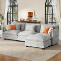 ELUCHANG 116" Modular Sectional Sofa, Comfy Cloud Couch, L Shaped Deep Seat by ELUCHANG