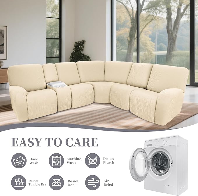 100% Waterproof Sectional Recliner Couch Covers - Image 8