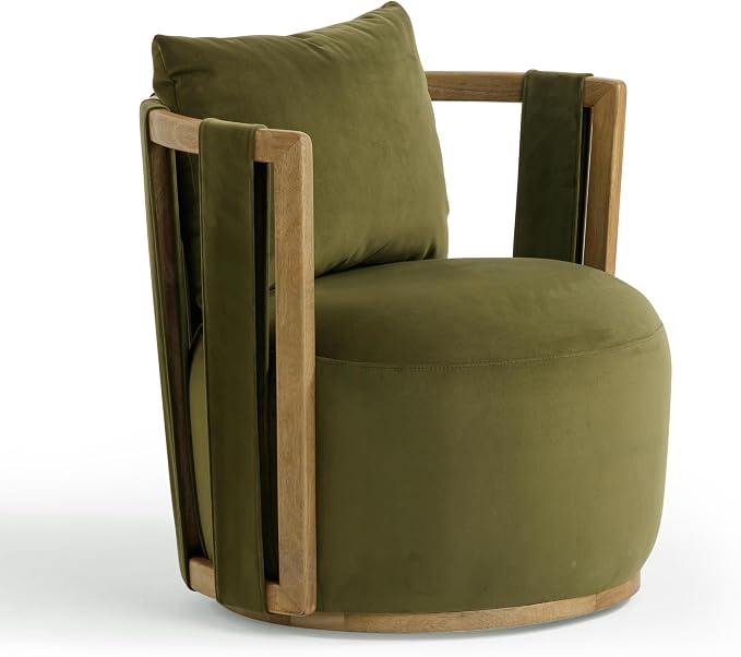 First of a Kind Swivel Chair in Green Plywood by FirstofaKind
