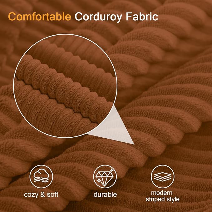 COMAX Convertible Sofa Bed Queen, Corduroy Folding Floor Couch Pull Out Couch - Image 8