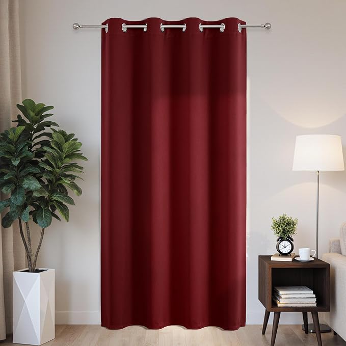 Joydeco Blackout Patio Sliding Door Curtains 90 Inches Long, Grommet Privacy by JOYDECO