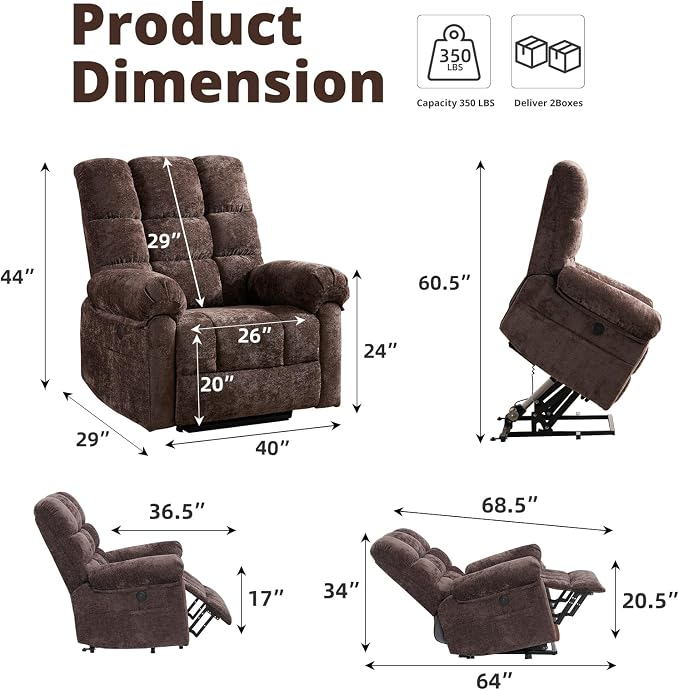 Oversized Power Lift Recliner Chair - Image 2