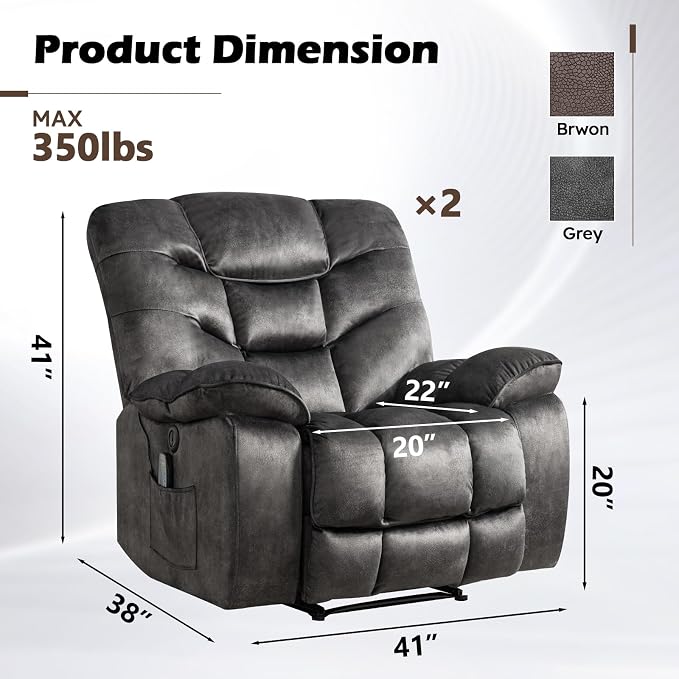 HAOMARKETS Power Recliner Chair Set of 2 - Image 2