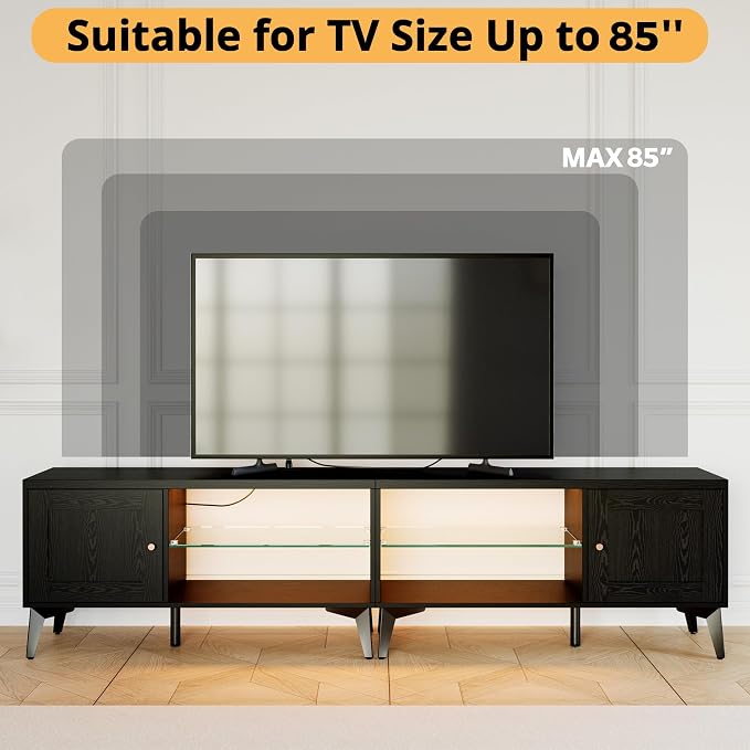 LIKIMIO 2-in-1 TV Stand for 85 Inch TV, Entertainment Center - Image 6