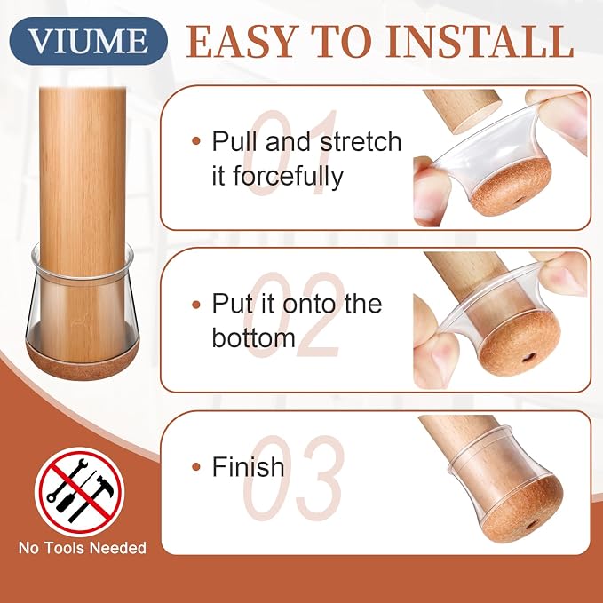 24 Pcs Chair Leg Floor Protectors - Image 4