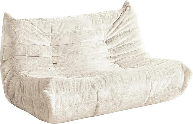Bean Bag Chair, 2 Seater Lazy Bean Bag Sofa Memory Foam Couch, Giant Bean Bag by Cansunna