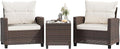 Shintenchi 3 Pieces Patio Furniture Set, PE Rattan Wicker 3 Pcs Patio Set by Shintenchi%7CFurnitureMadeforRealLife