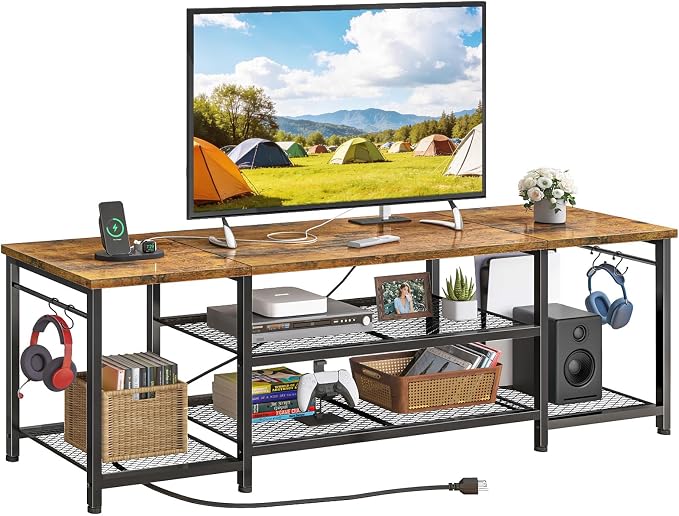 YGEOMER TV Stand for Up to 75 Inch TVs, Entertainment Center by YGEOMER