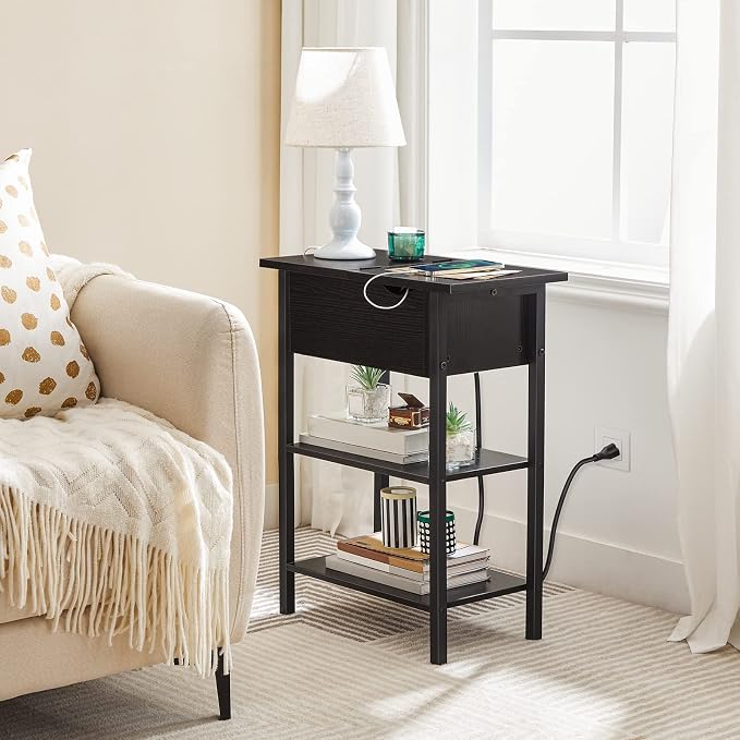 HOOBRO Side Table, Flip End Table - Image 2
