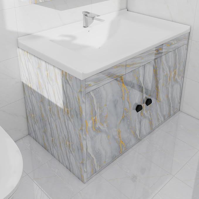 White Gold Marble Contact Paper - Image 8