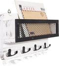 ADIIL Mail and Key Holder for Wall Decorative, Wooden Wall Mount Key Rack by ADIIL