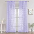 Chyhomenyc Extra Long Light Purple Sheer Curtains 108 Inch Length 2 Panels Set by Chyhomenyc