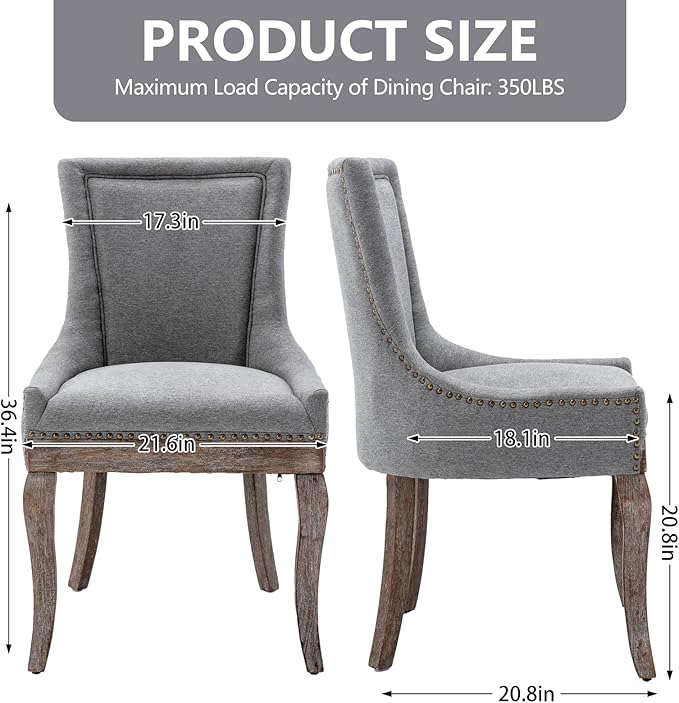 Modern Dining Chairs Set of 6, High Back Dining Chairs Side Chairs - Image 3