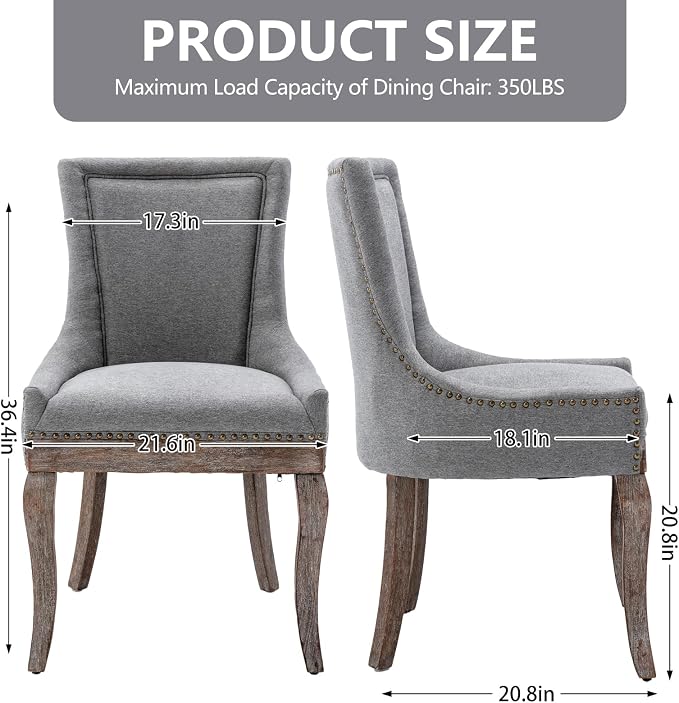 Modern Dining Chairs Set of 4, High Back Dining Chairs Side Chairs - Image 3