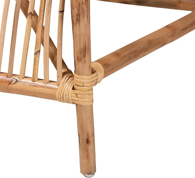 bali & pari Lamaria Natural Rattan Chair and Footstool, 2-Piece Set - Image 4