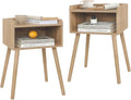 MaxSmeo End Tables Set of 2, Mid Century Modern Side Table Bedroom by MaxSmeo