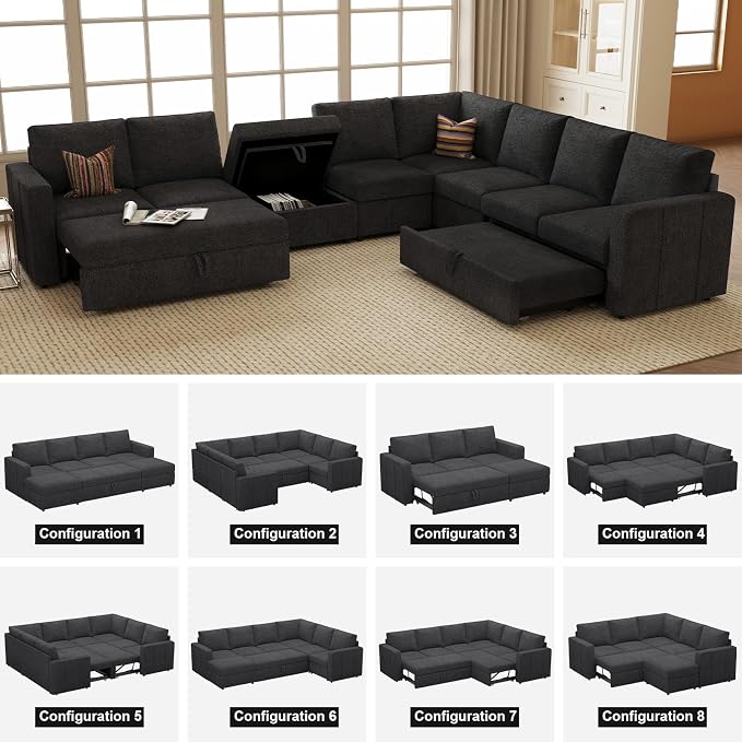 Belffin Modular Sectional Sleeper Sofa - Image 5
