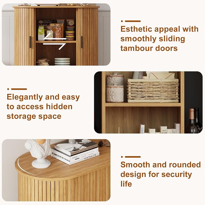 31.5" Buffet Cabinet, Sideboard Buffet Cabinet - Image 4