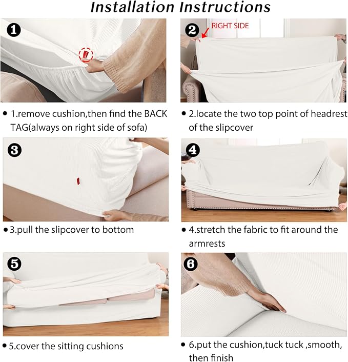 Turquoize Stretch Sofa Slipcover 2 Pieces Sofa Cover Couch Cover - Image 5