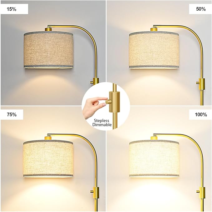 Nintiue Upgraded Modern Arc Dimmable Tall Standing Floor Lamp - Image 3