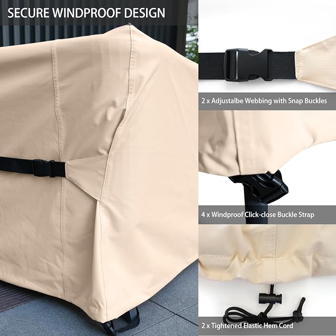 Patio Furniture Set Covers Waterproof Patio Conversation Sets Cover Heavy Duty - Image 4