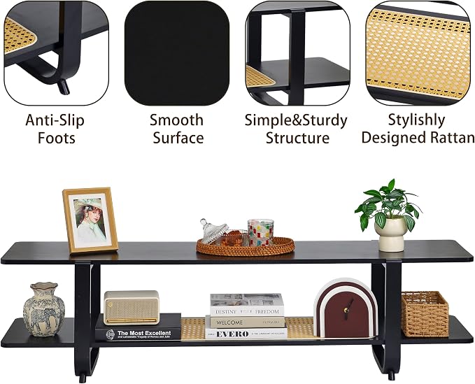 Bamboo TV Stand for TVs up to 65", Accent Entertainment Center - Image 6