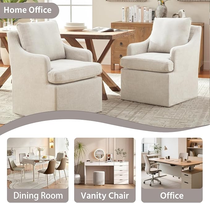 VKNOW Upholstered Dining Chairs, Modern Kitchen Chairs Dinner Chairs - Image 9