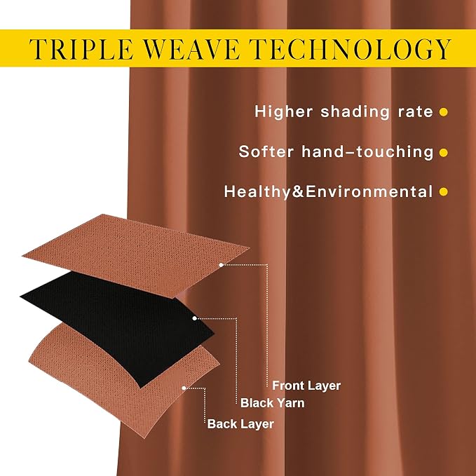 NICETOWN Bedroom Blackout Curtains Panels - Image 3