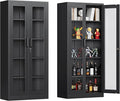 Display Cabinet with Glass Doors, Display Case Cabinet by Anxxsu