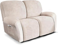 ANARACHON Loveseat Recliner Cover Leather Look Recliner Loveseat Covers by ANARACHON