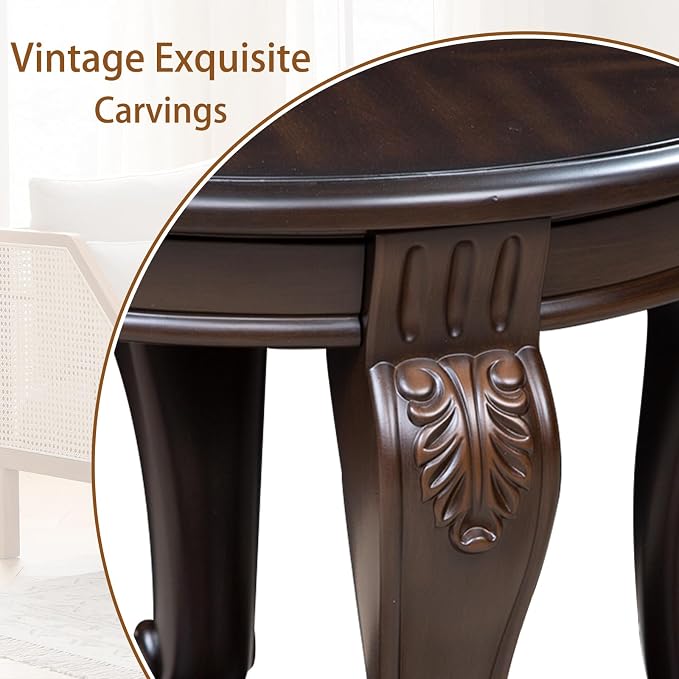 LKTART 42" Vintage Oval Coffee Table - Image 6