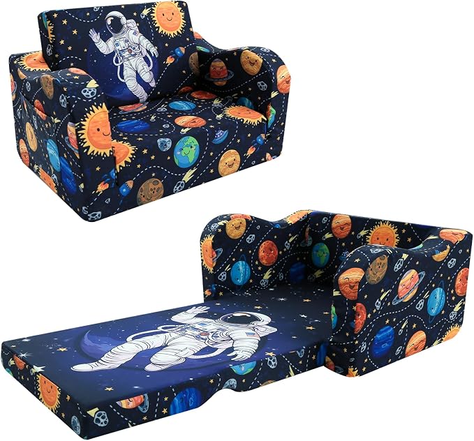 MeMoreCool Folding Kids Couch – 2-in-1 Toddler Sofa Bed & Lounge Chair | by MeMoreCool