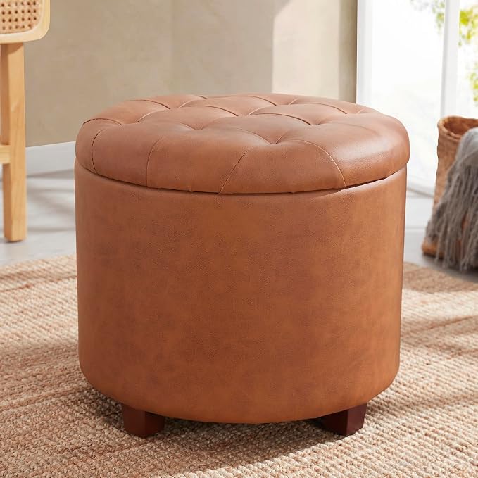 Ornavo Home Round Storage Ottoman by OrnavoHome