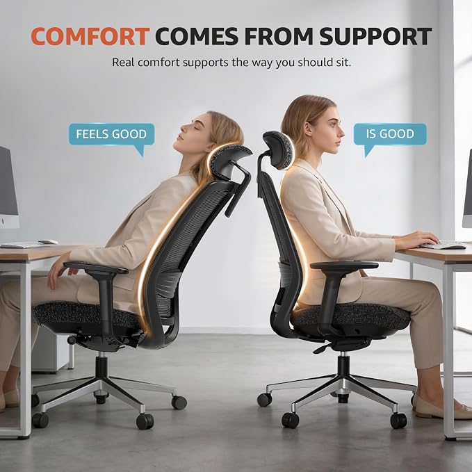 ErgoSift M2 Office Chair Ergonomic Desk Chair High-Back Mesh Desk Chair - Image 7