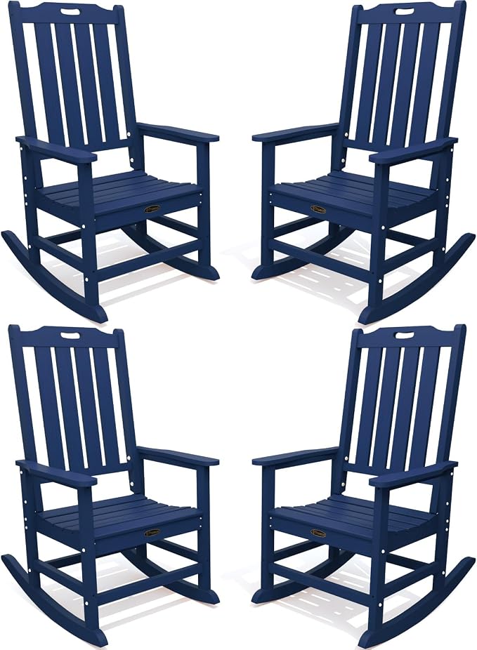 THOEOE Oversized Rocking Chair Set of 4, Outdoor Rocking Chair by THOEOE