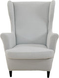 HAOYONG Jacquard Wingback Chair Cover Thickening Armchair Covers 2 Pieces by HAOYONG