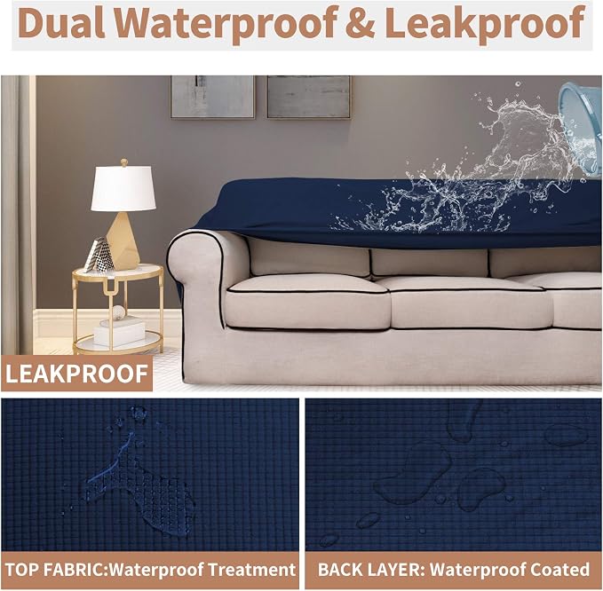 Easy-Going 100% Waterproof Loveseat Couch Cover, Dual Waterproof Sofa Cover - Image 3