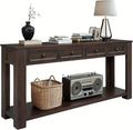 LKTART 63" Solid Wood Console Table Sofa Table by LKTART