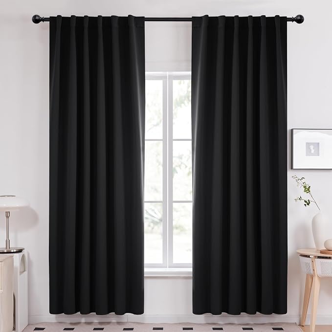 Deconovo Blackout Curtains, Thermal Insulated, W52 x L95 2 Panels, Back Tab by Deconovo