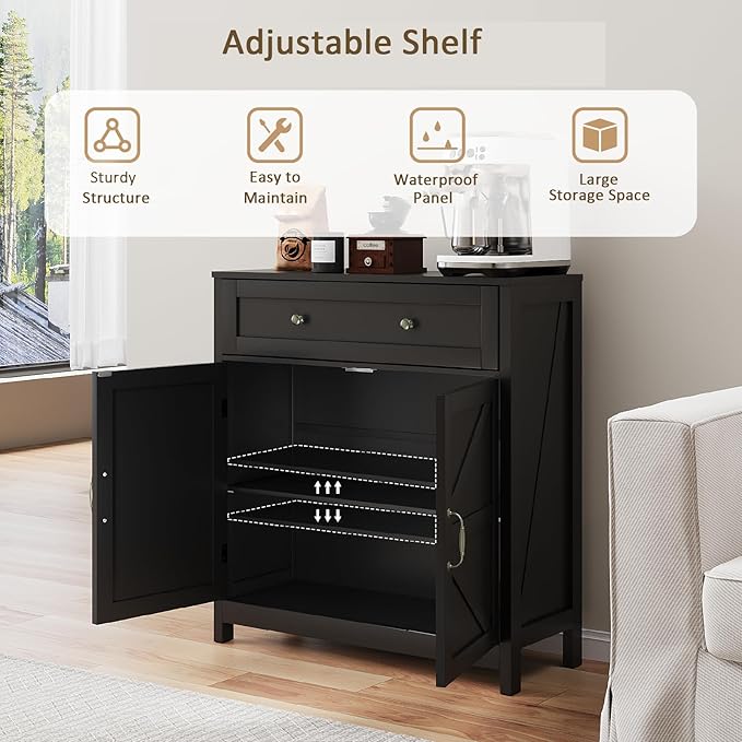 Semiocthome Farmhouse Sideboard Buffet Cabinet - Image 5