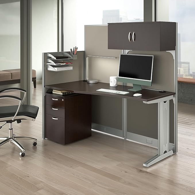 Bush Business Furniture Office in an Hour 65W Straight Cubicle Desk - Image 2
